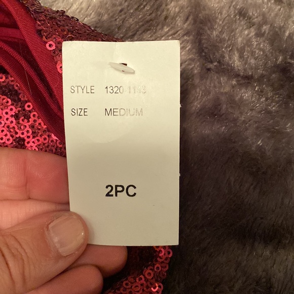 Sexy Dress the population 2 piece red sequins m - Picture 4 of 9